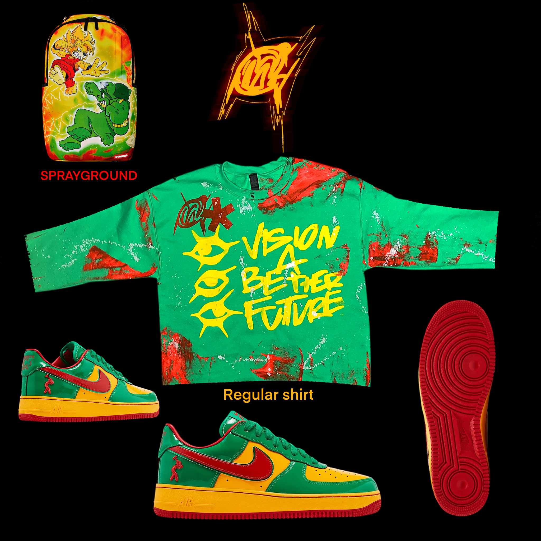 Golf green graffiti shirt